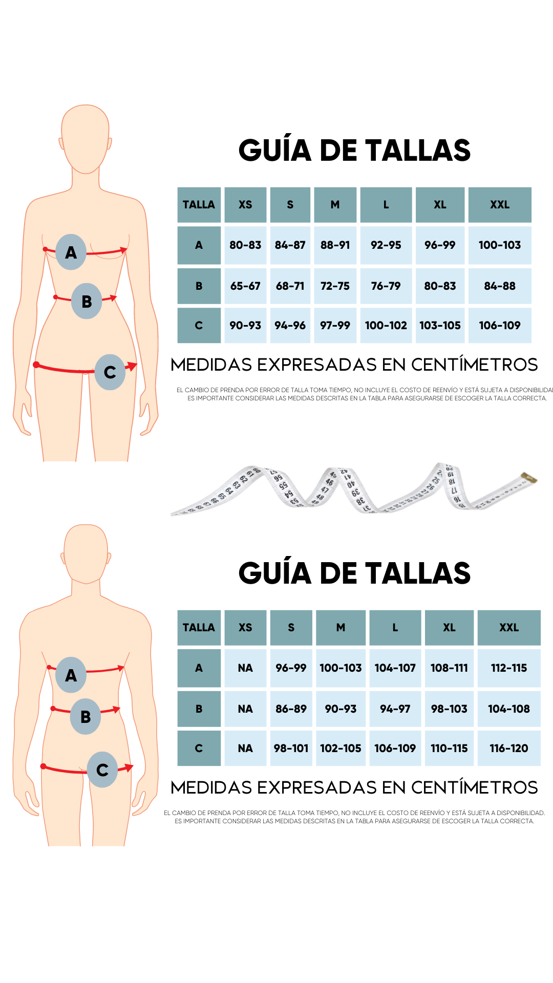 Guia de tallas ropa interior hombre online
